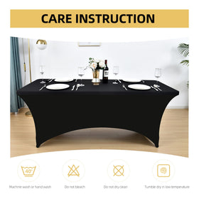 Elegant black color enhances dessert tables and trade show displays