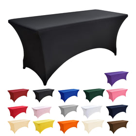 ZarzaaSik wrinkle-resistant black tablecloth maintains a neat, professional look