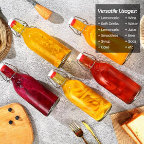 ZEBEIYU 12oz glass bottles suitable for oils, vinegars, and syrups