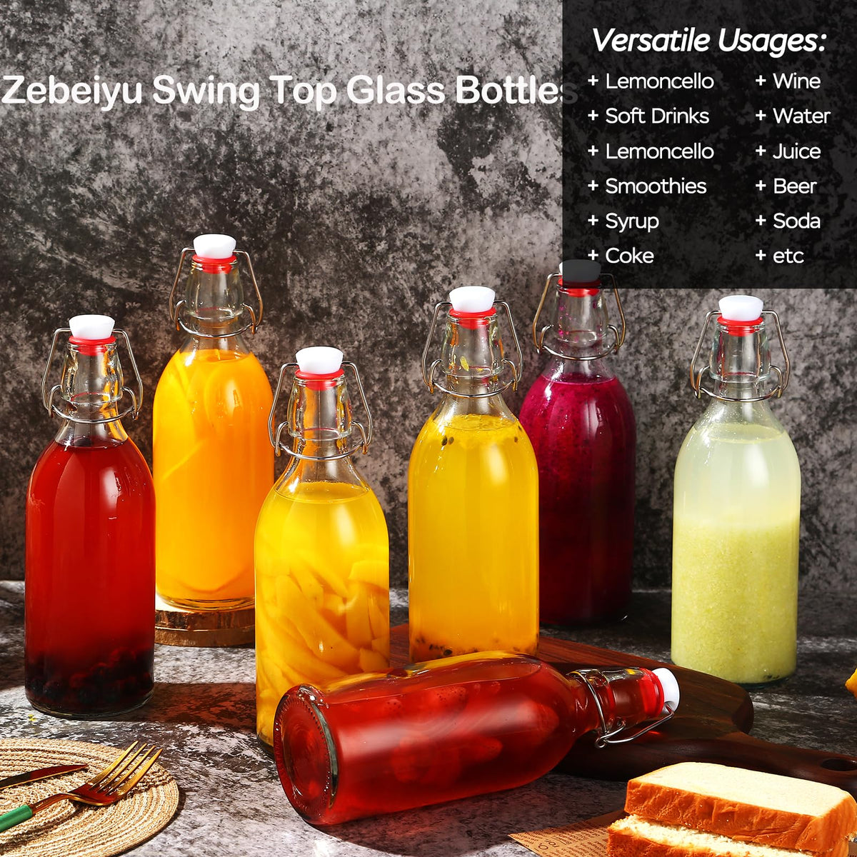 ZEBEIYU home-brewing setup featuring 12oz bottles ready for fermentation
