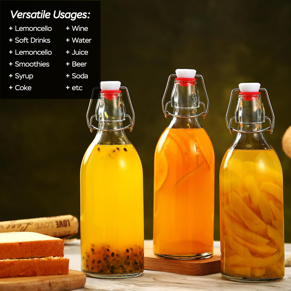 Oil and vinegar bottle 32oz from ZEBEIYU for kitchen use.