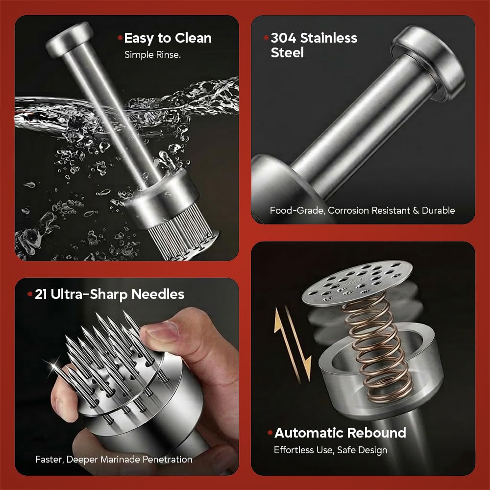 Zen MD Supplies cleaning brush included with the tenderizer