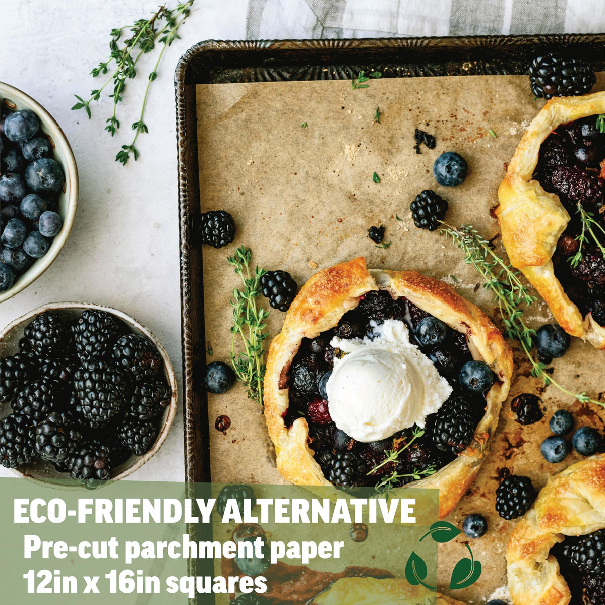 Zenlogy unbleached parchment paper supports sustainable cooking.