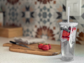 Zephyr Canyon 24oz tumbler easy-clean surface simplifies washing.