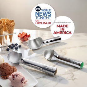 Zeroll heat-conductive liquid in the handle enables smooth scooping.