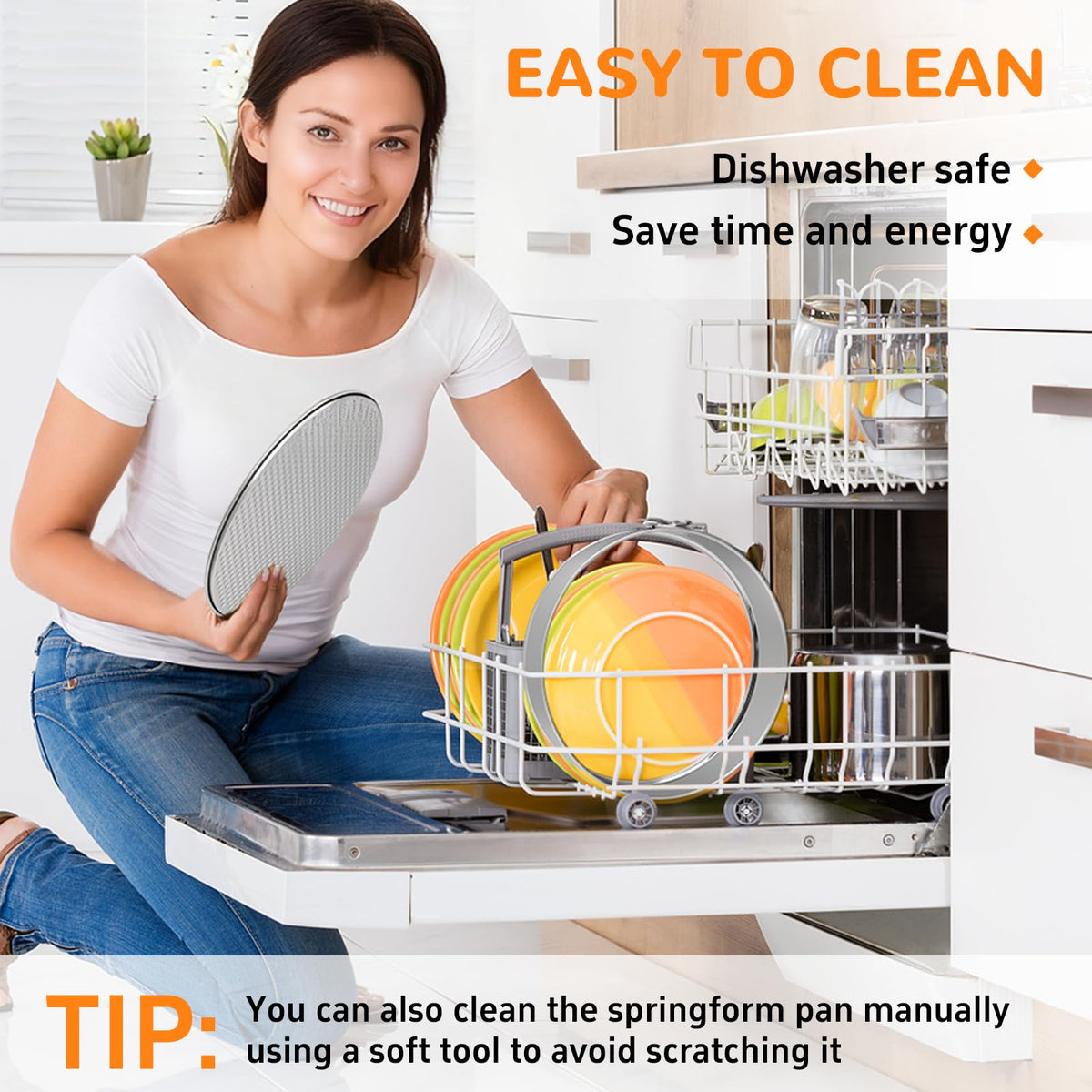ZeroPone dishwasher-safe feature shot saves time on cleanup after baking.