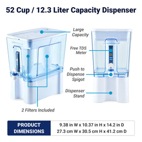 ZeroWater five-stage ion exchange filter for clearer, purer water.