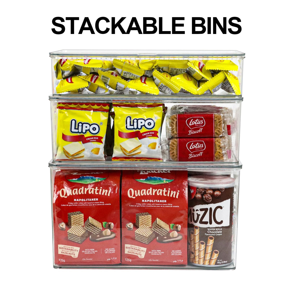 ZEXALOR portable stackable bin for room-to-room organization