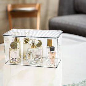 ZEXALOR stackable storage bin with lid saves space