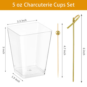 Zezzxu gold ball picks adding elegance to skewered treats