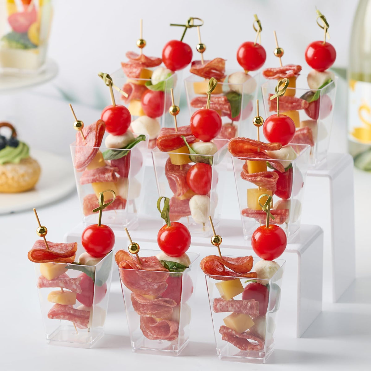 Zezzxu stackable charcuterie cups for compact storage