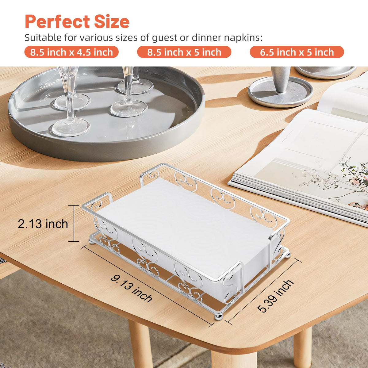 Zhithink guest towel tray with elegant lattice design for stylish spaces.