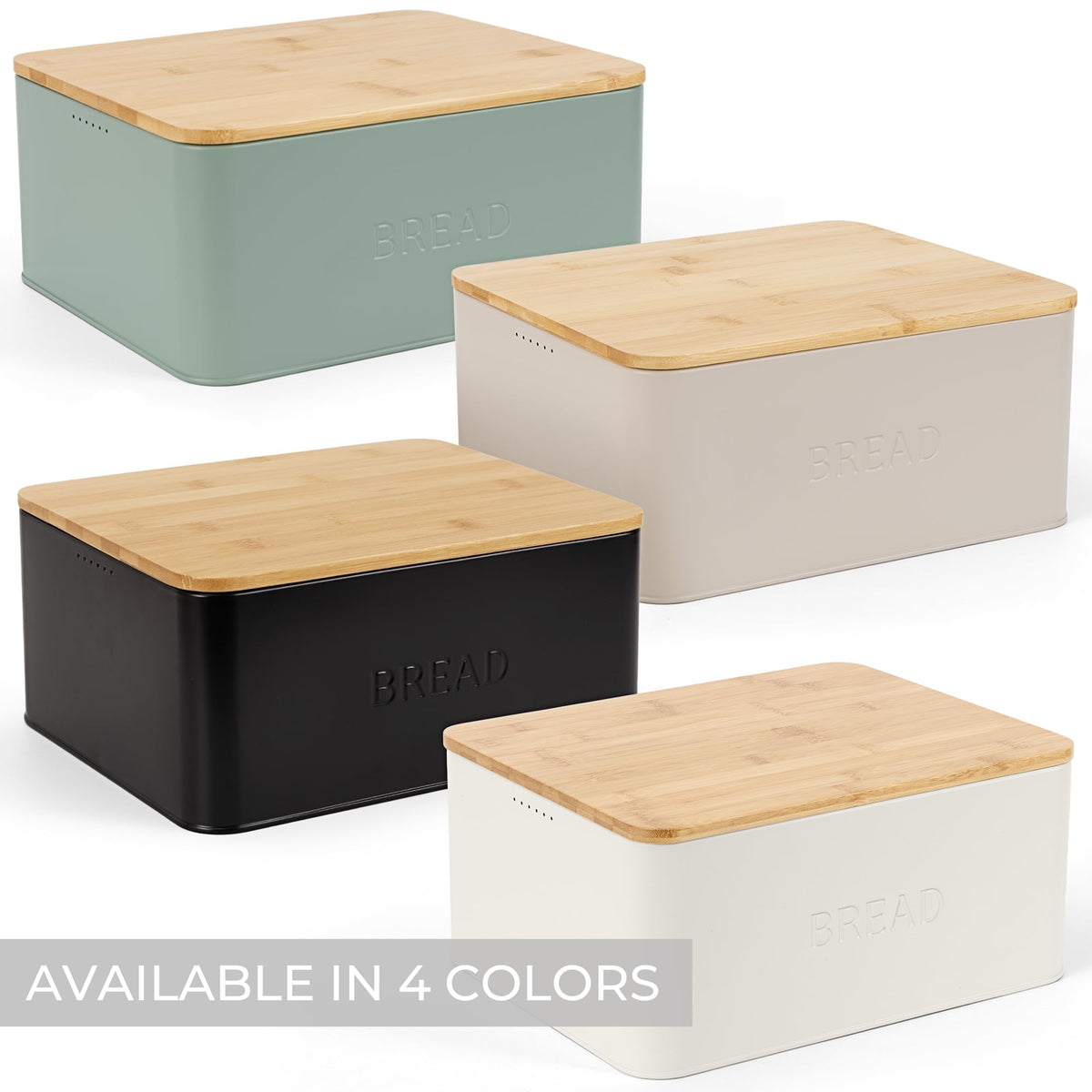 ZICOTO bread box holds bread, muffins, and bagels with ease.