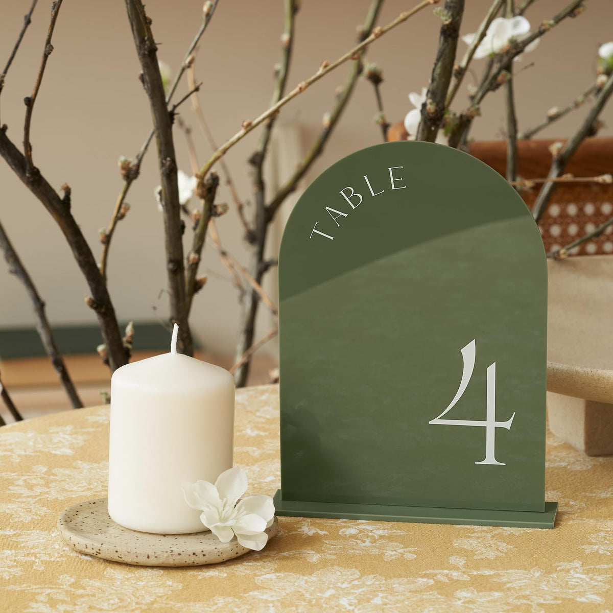 ZICOTO gold table number stands provide secure upright display for orderly seating.