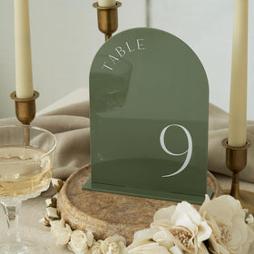 ZICOTO reusable, easy-to-wipe wedding table numbers for future events.