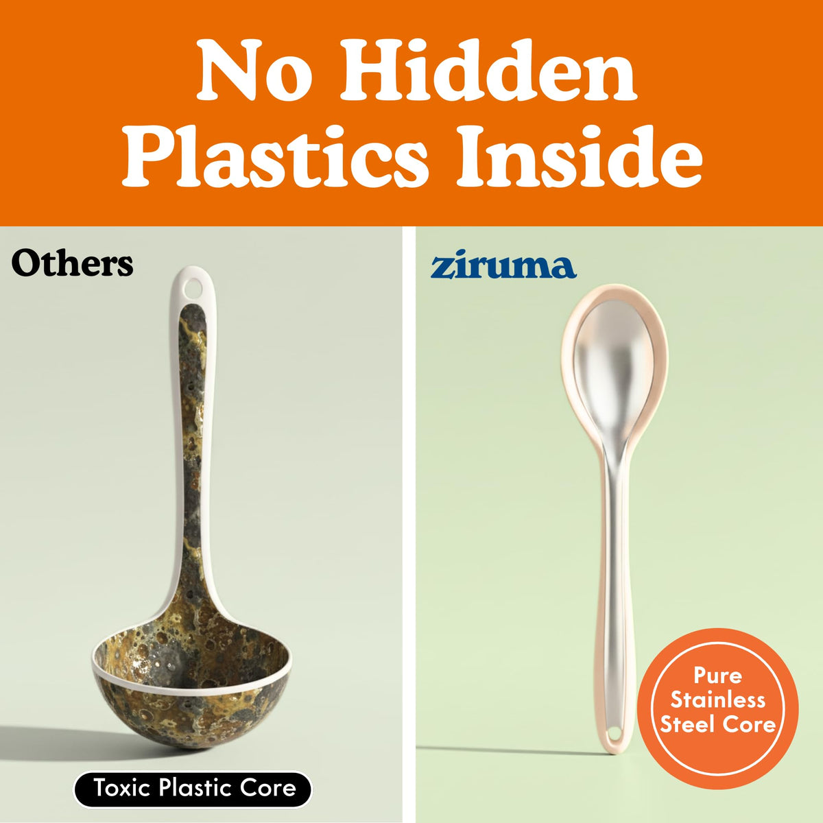 Ziruma close-up showing platinum silicone and stainless steel core.