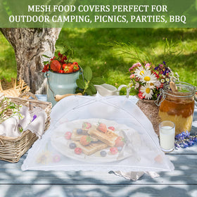 ZMCINER mesh food cover close up shows breathable protection for meals