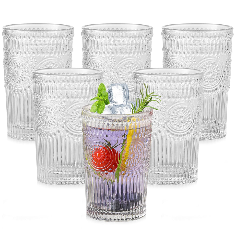ZMOWIPDL vintage embossed texture glass for stylish serving