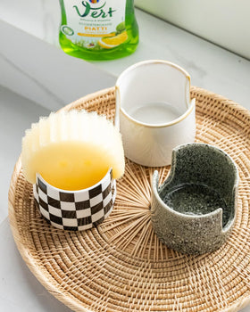 Zoeeker compact sink caddy fits on counters and reduces clutter.