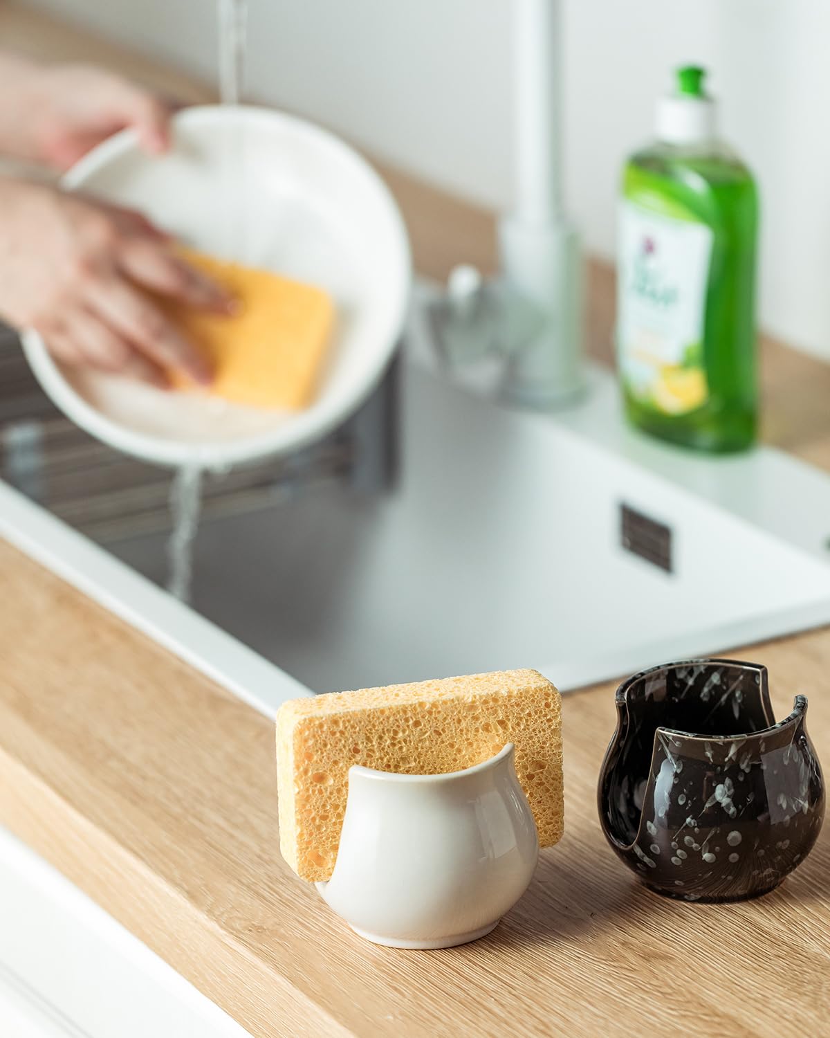 Zoeeker holder helps keep kitchen and bathroom counters tidy and organized
