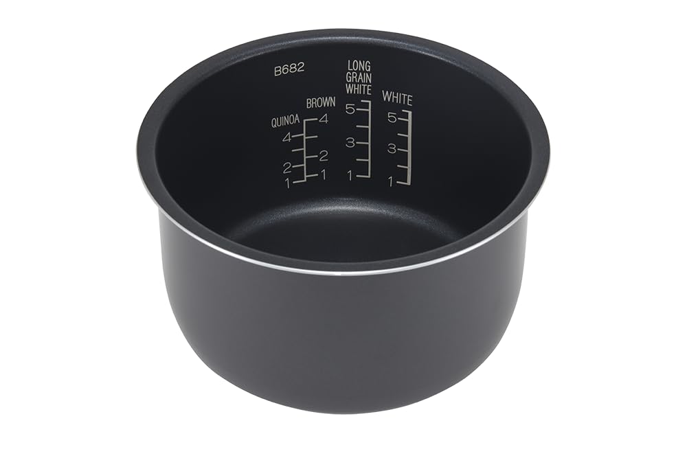 Zojirushi NL-EAC10WA black thick inner pot promoting even heating.