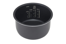 Zojirushi NL-EAC10WA black thick inner pot promoting even heating.