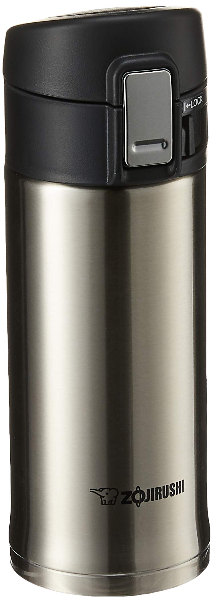 Zojirushi 16oz stainless steel mug with vacuum insulation keeps beverages hot or cold for long commutes