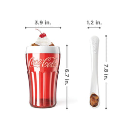 ZOKU slushie maker spoon enables easy scraping and mixing of frozen delights.