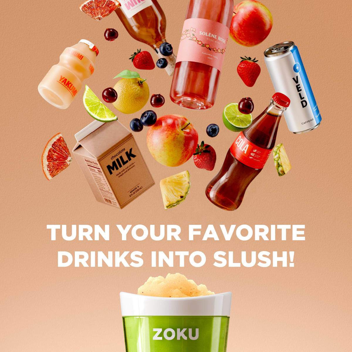 ZOKU countertop setup delivers quick, appliance-free frozen dessert on demand.