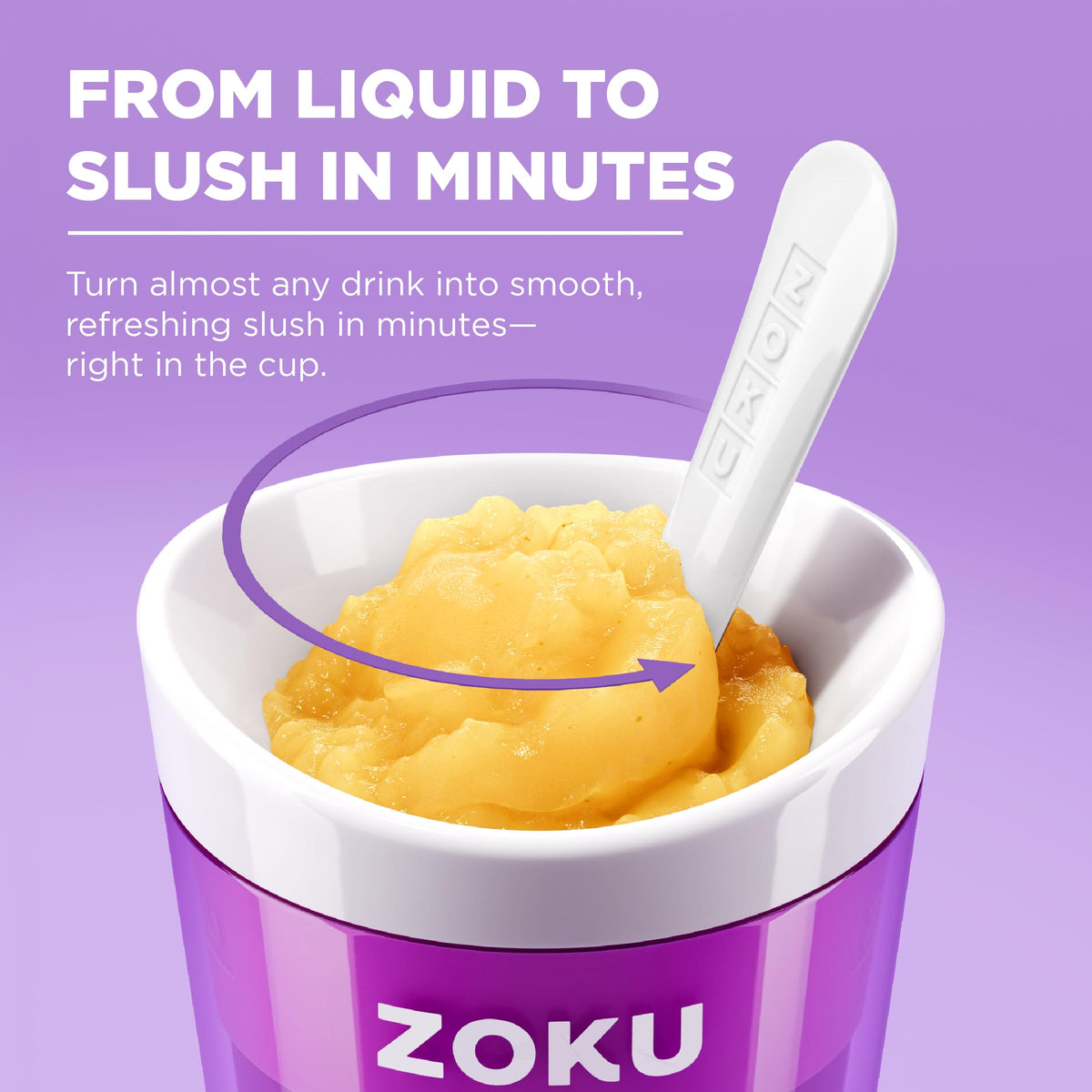 ZOKU Original Slush Shake Maker outer cup demonstrates compact countertop design