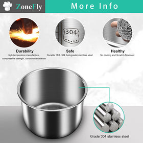 ZoneFly mirror-polished inner pot shows a clean, shiny surface for quick cleaning