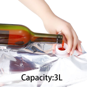 Zonon 1.5 L refill bladder being poured, easy serving.