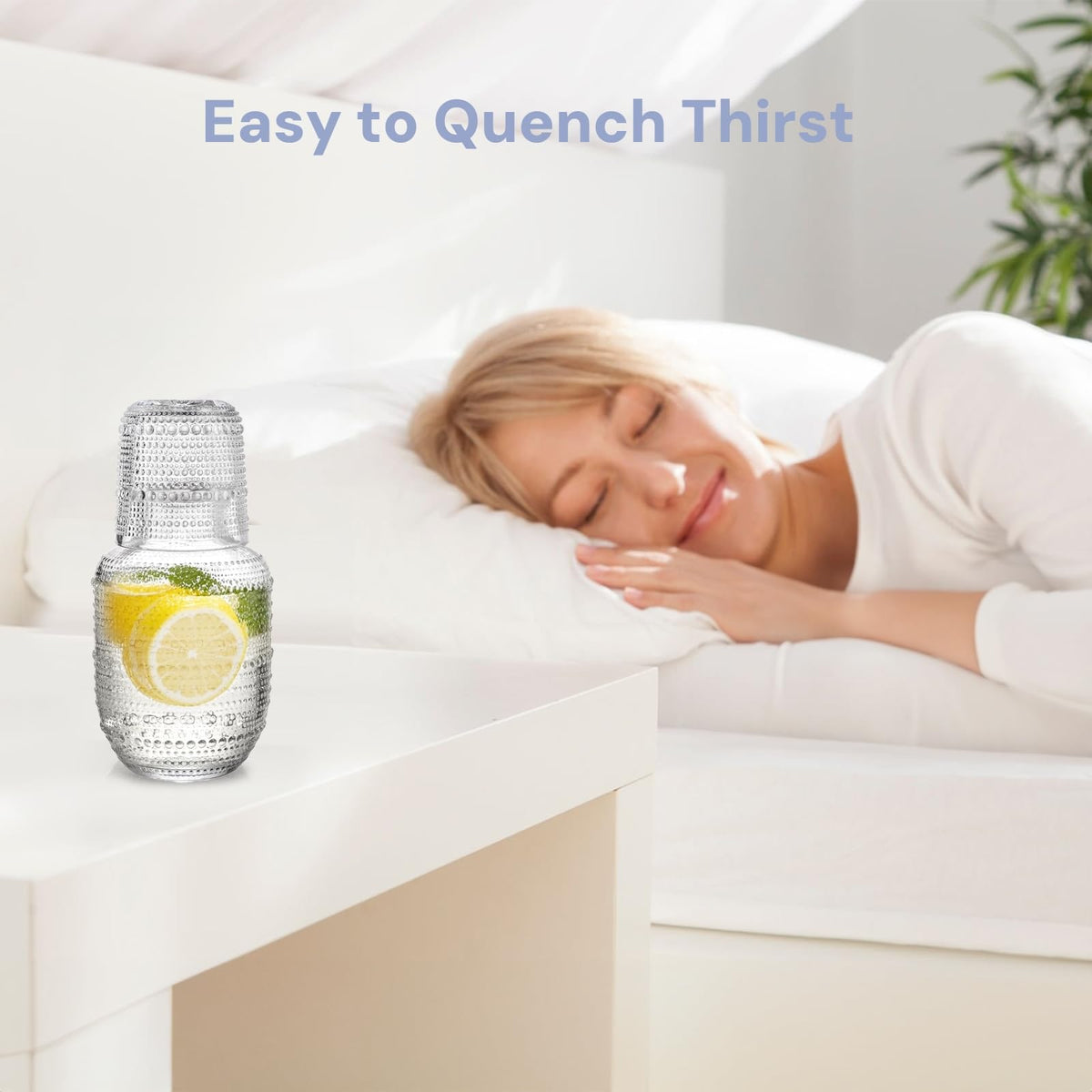 ZOOFOX set of 2 carafes and 2 glasses for stylish bedside refreshment.