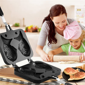 ZOOFOX Taiyaki pan compatible with electric, gas, ceramic and halogen hobs.