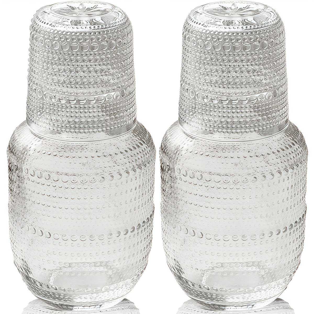 ZOOFOX vintage bedside carafe with tumbler for easy night hydration.