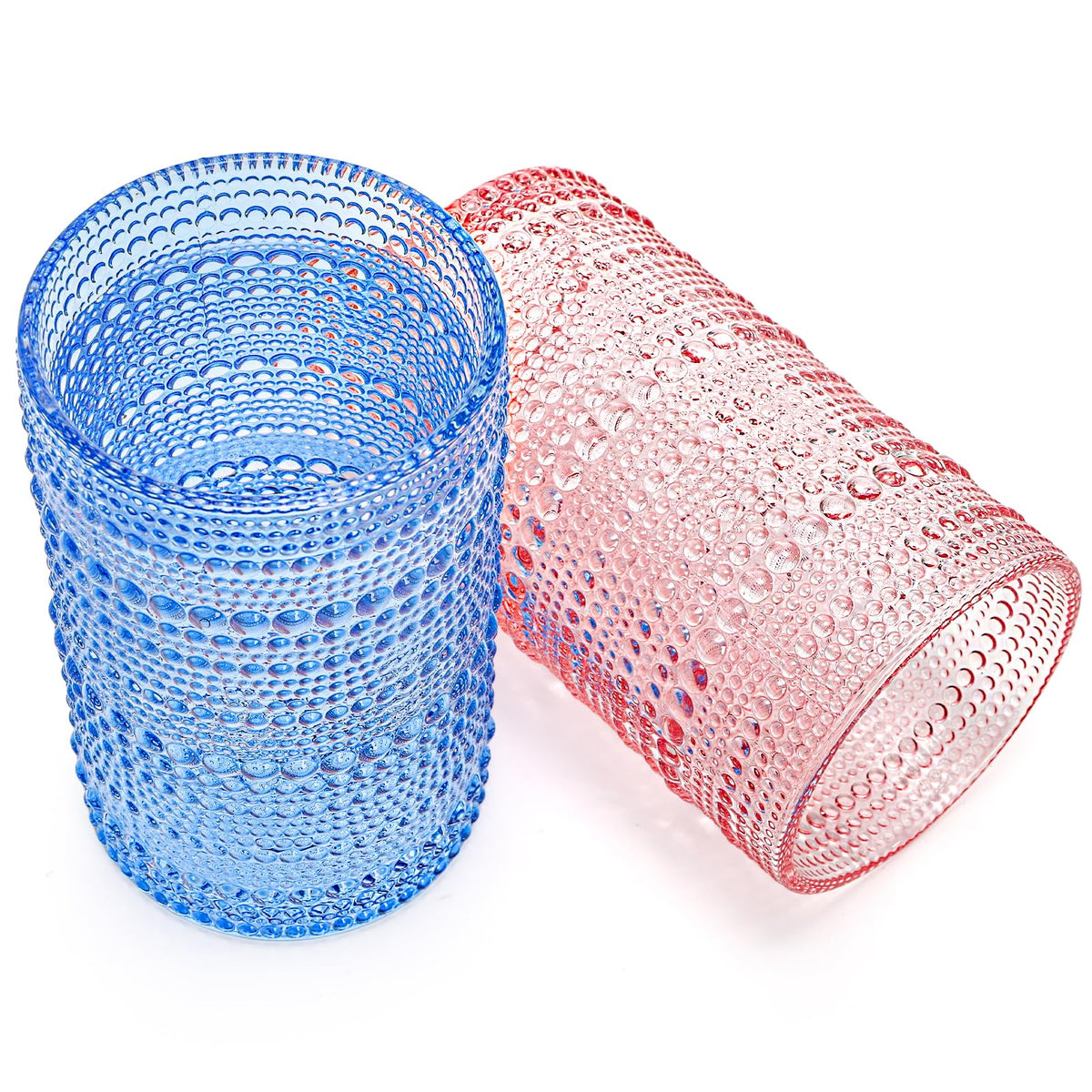 ZOOFOX vintage carved glasses ideal for juice, lemonade, and mixed drinks