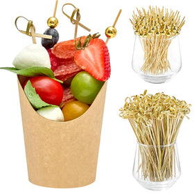 ZORRITA charcuterie cups 8oz front view showing clean kraft design for stylish snacks.