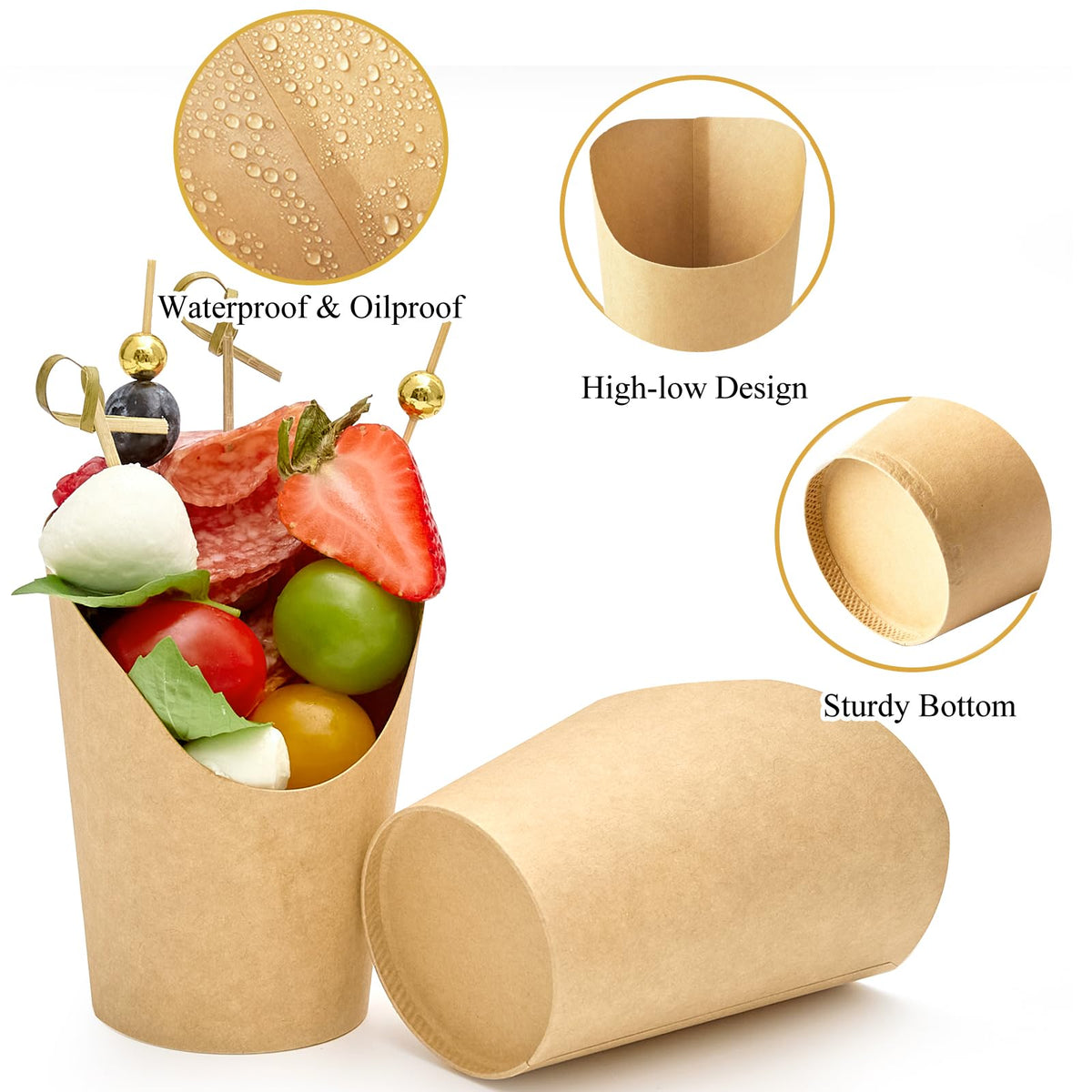 ZORRITA cups with 4 sticks per cup demonstrating convenient serving.