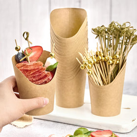 ZORRITA versatile cups for popcorn, candies, fruits, and desserts