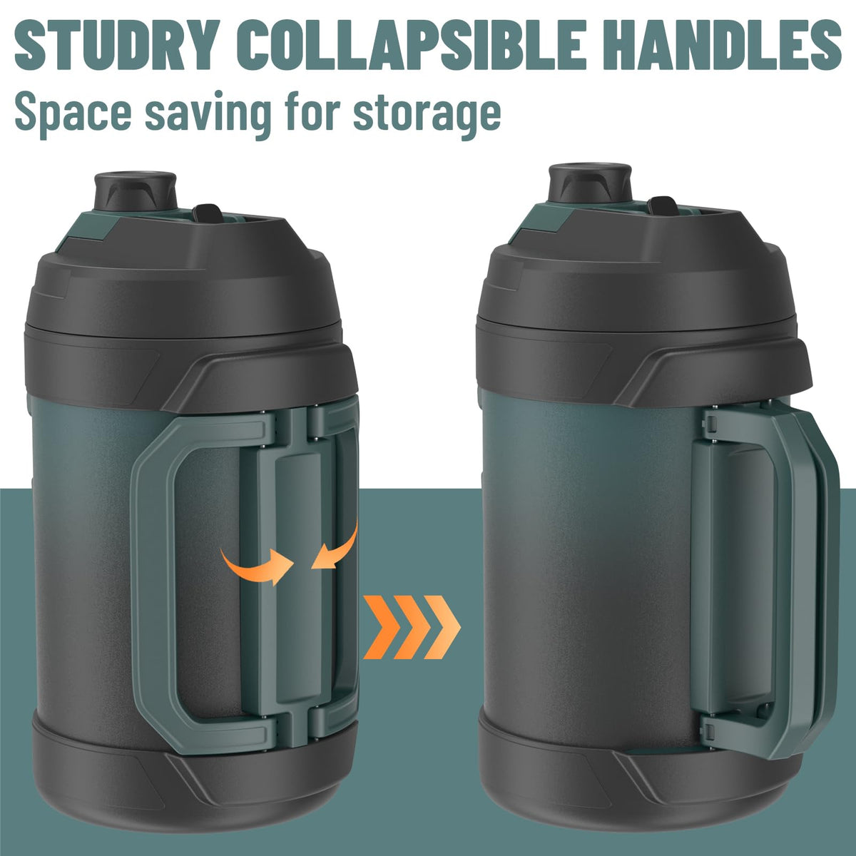 Zukro collapsible side handle folds away for compact storage.