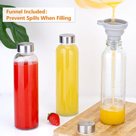 Zukro glass bottle placed in a gym bag for workouts