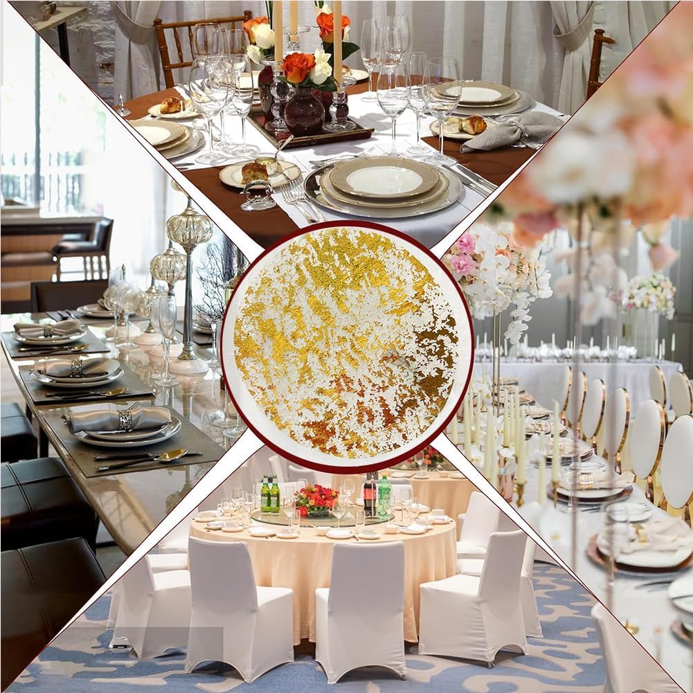Zulaniu birthday party placemats in gold adding glamour to the setup