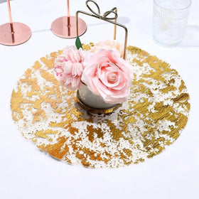Zulaniu metallic foil placemats 50-pack closeup showing mesh pattern and shine