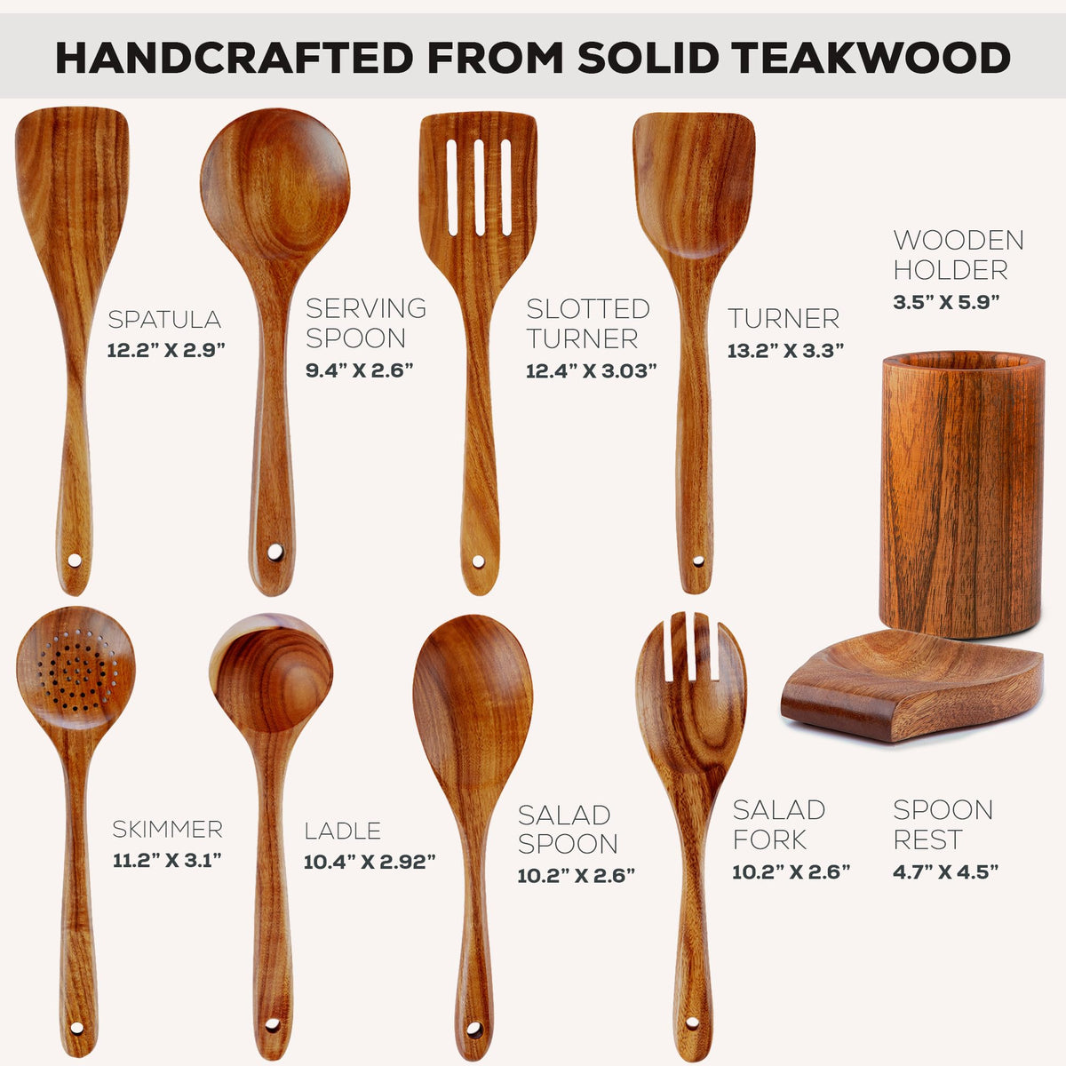 Zulay Kitchen serving spoon with smooth finish protects non-stick cookware.