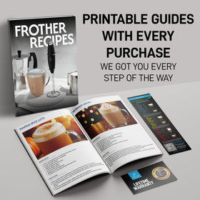 Zulay Kitchen frother for coffee and latte foam enhances drinks at home.