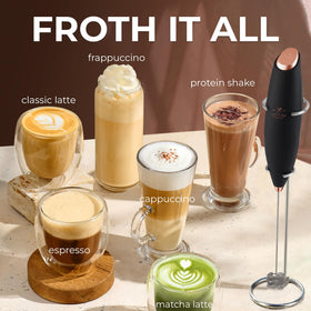 Zulay Kitchen Matcha foam whisk demonstrates vibrant matcha whisking