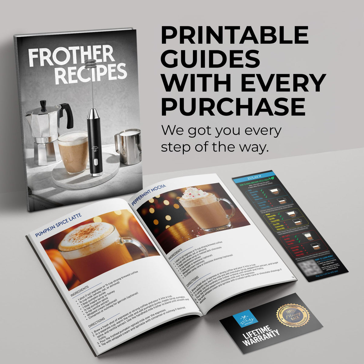 Zulay Kitchen frother foaming action ideal for home café drinks