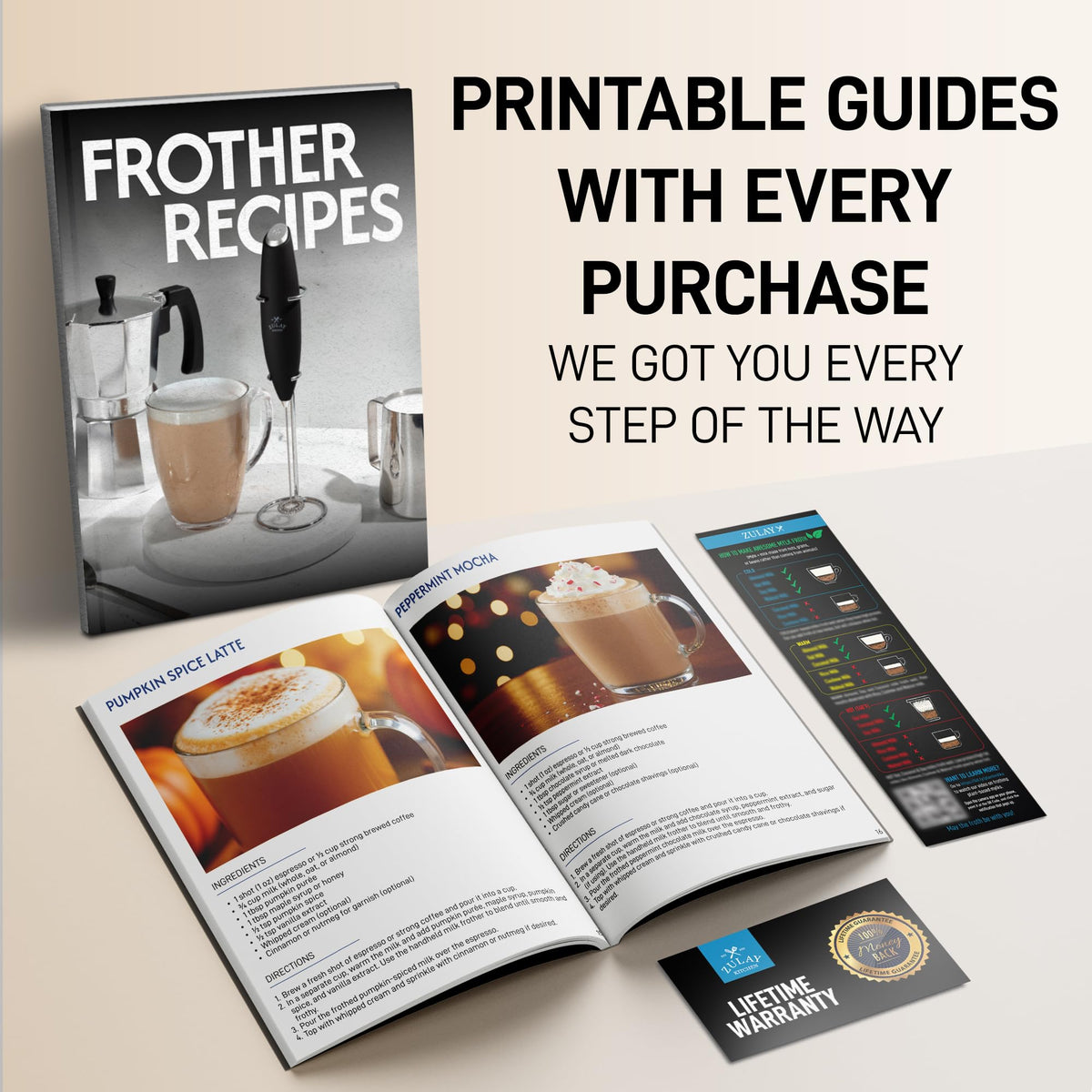 Zulay Kitchen milk frother with lifetime guarantee for peace of mind