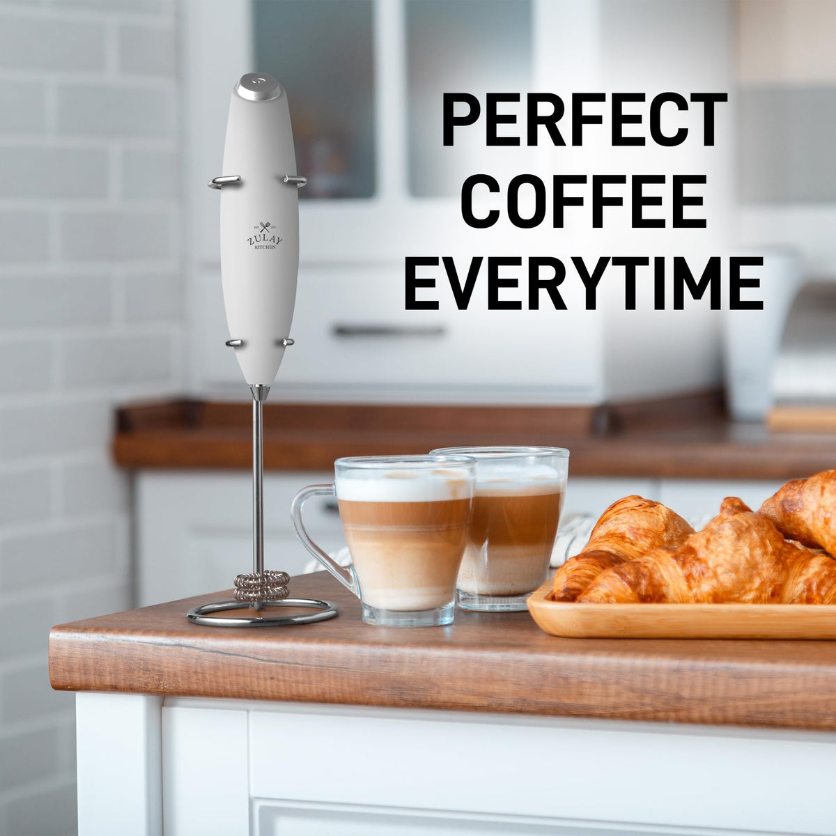 Zulay Kitchen milk frother foaming non-dairy milk for latte
