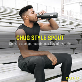 Zulu Ace 24oz bottle vacuum insulation keeps drinks cold for hours.